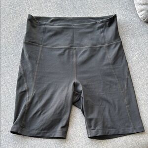 Girlfriend Collective Black Bike Shorts with Compression Fit and Wide Waistband